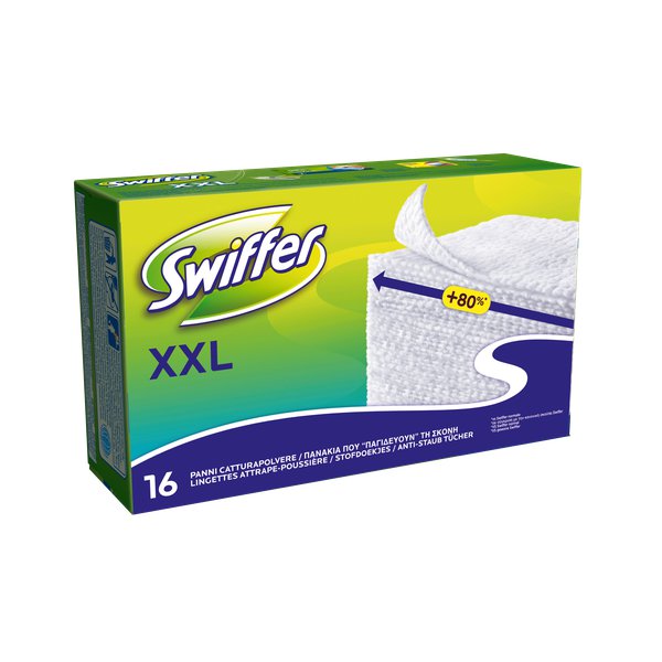 Kit di ricarica panni cattura polvere XXL Swiffer verde conf.da 16 panni -  PG015