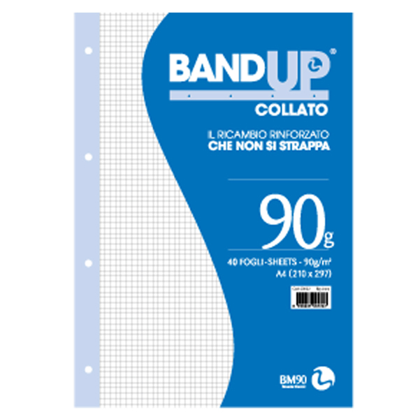 Blocco Collato Forati Rinforzati Bandup A4 90Gr 40Fg 4Mm Bm - 106435